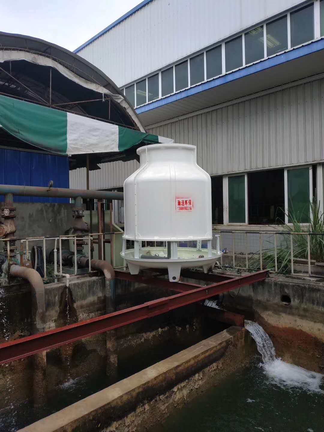 成都龙泉GL-100T冷却塔水循系统安装现场