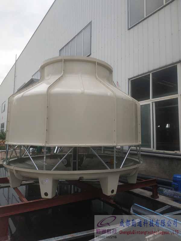绵阳盐亭GL-200T冷却塔安装现场，使用单位四川中宇新材料科技有限公司