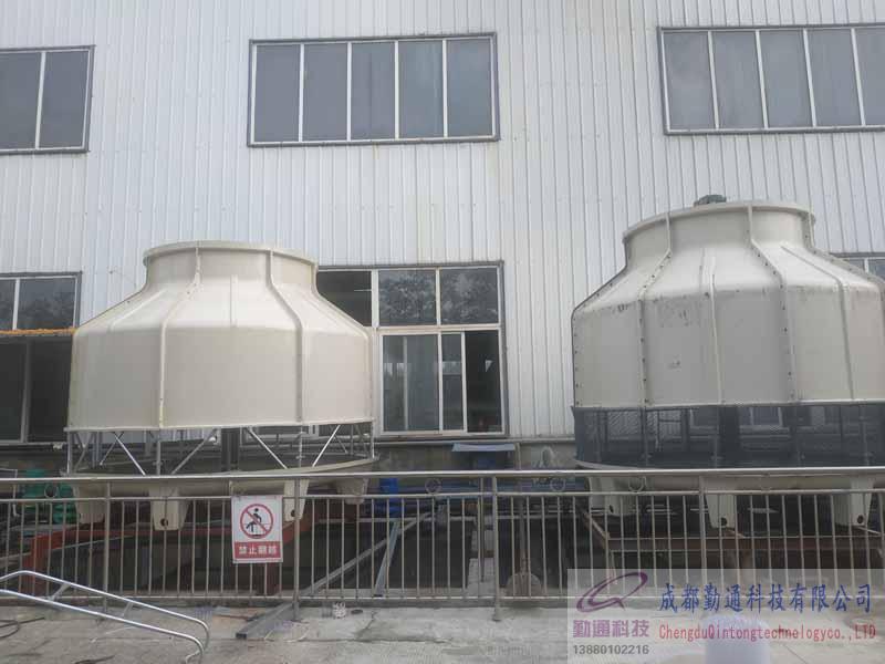 绵阳盐亭GL-200T冷却塔安装现场，使用单位四川中宇新材料科技有限公司