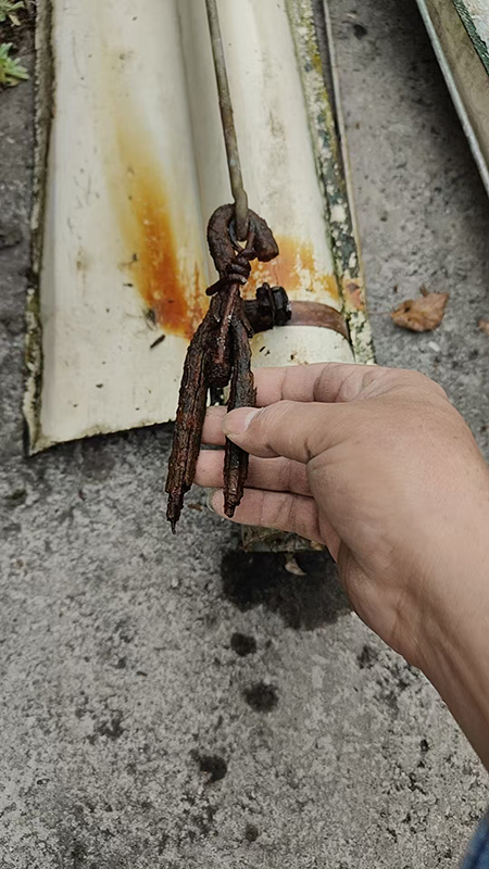 四川内江1台150型圆形冷却塔维修现场