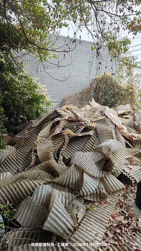 四川内江1台150型圆形冷却塔维修现场